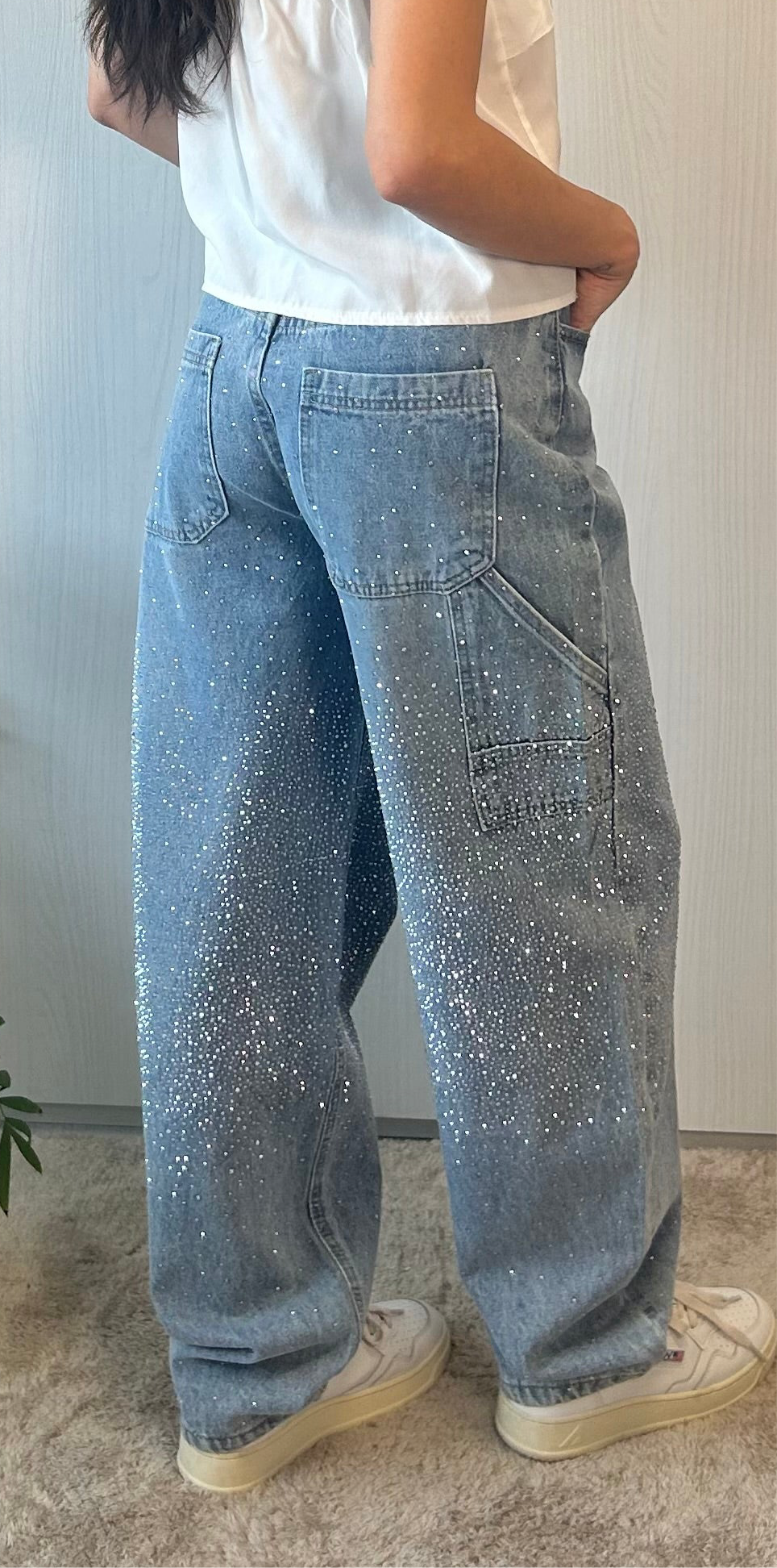 JEANS BAGGY GLITTERATO