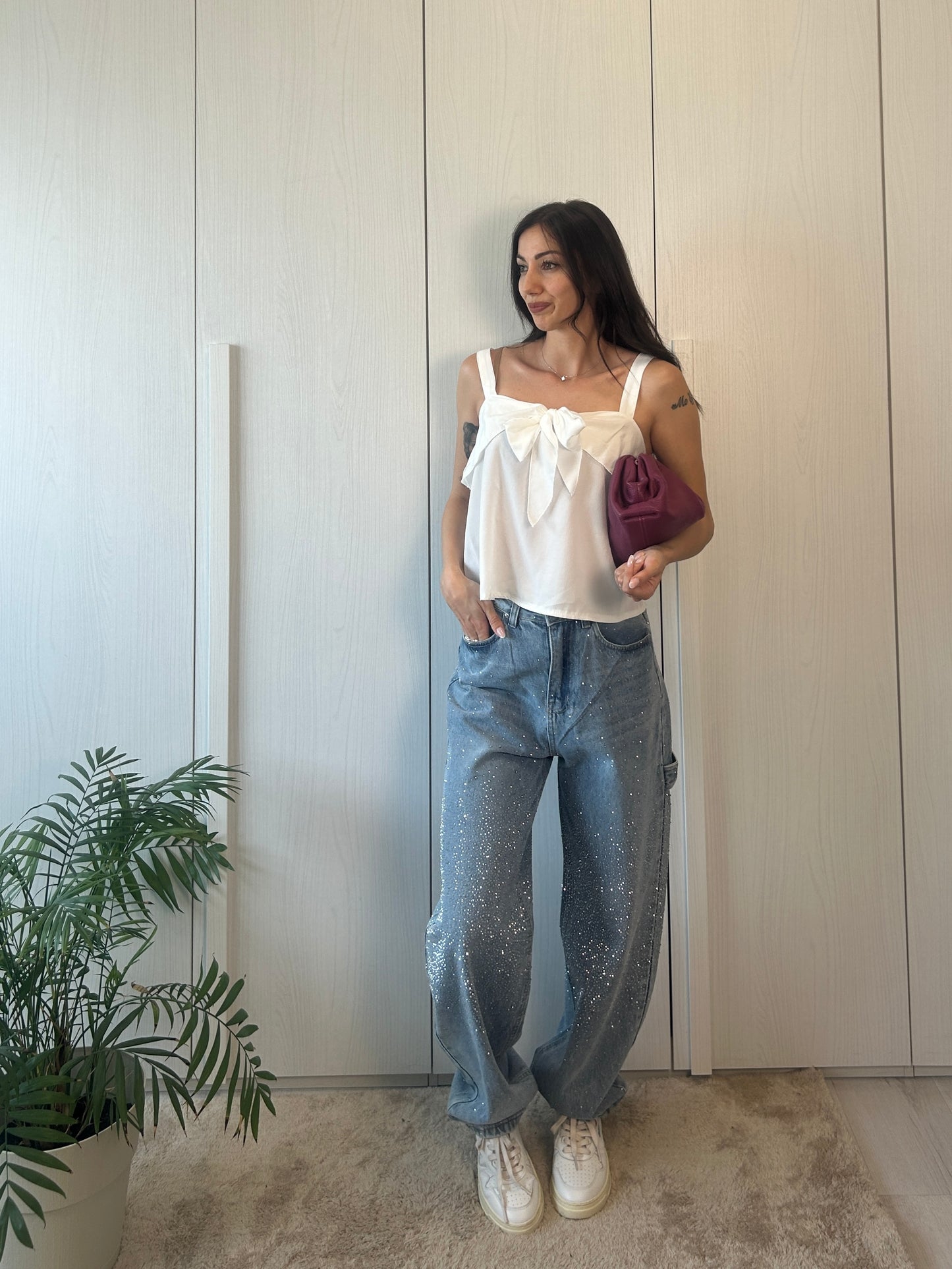 JEANS BAGGY GLITTERATO