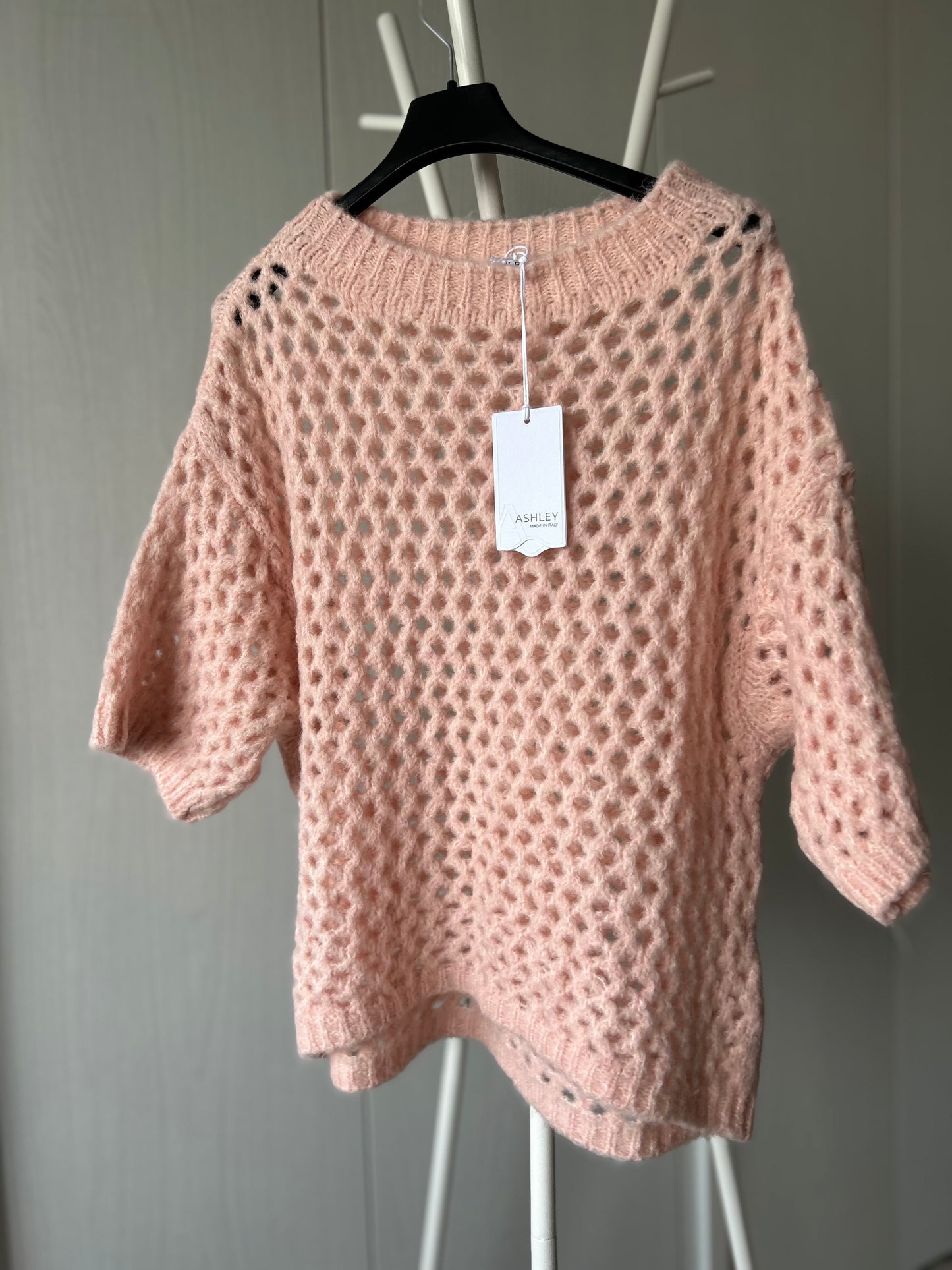 PULLOVER TRAFORATO MANICA CORTA