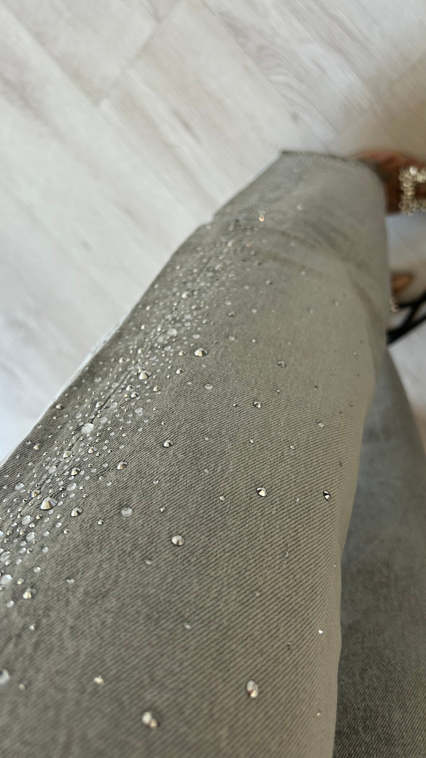 JEANS GRIGIO GLITTERATO