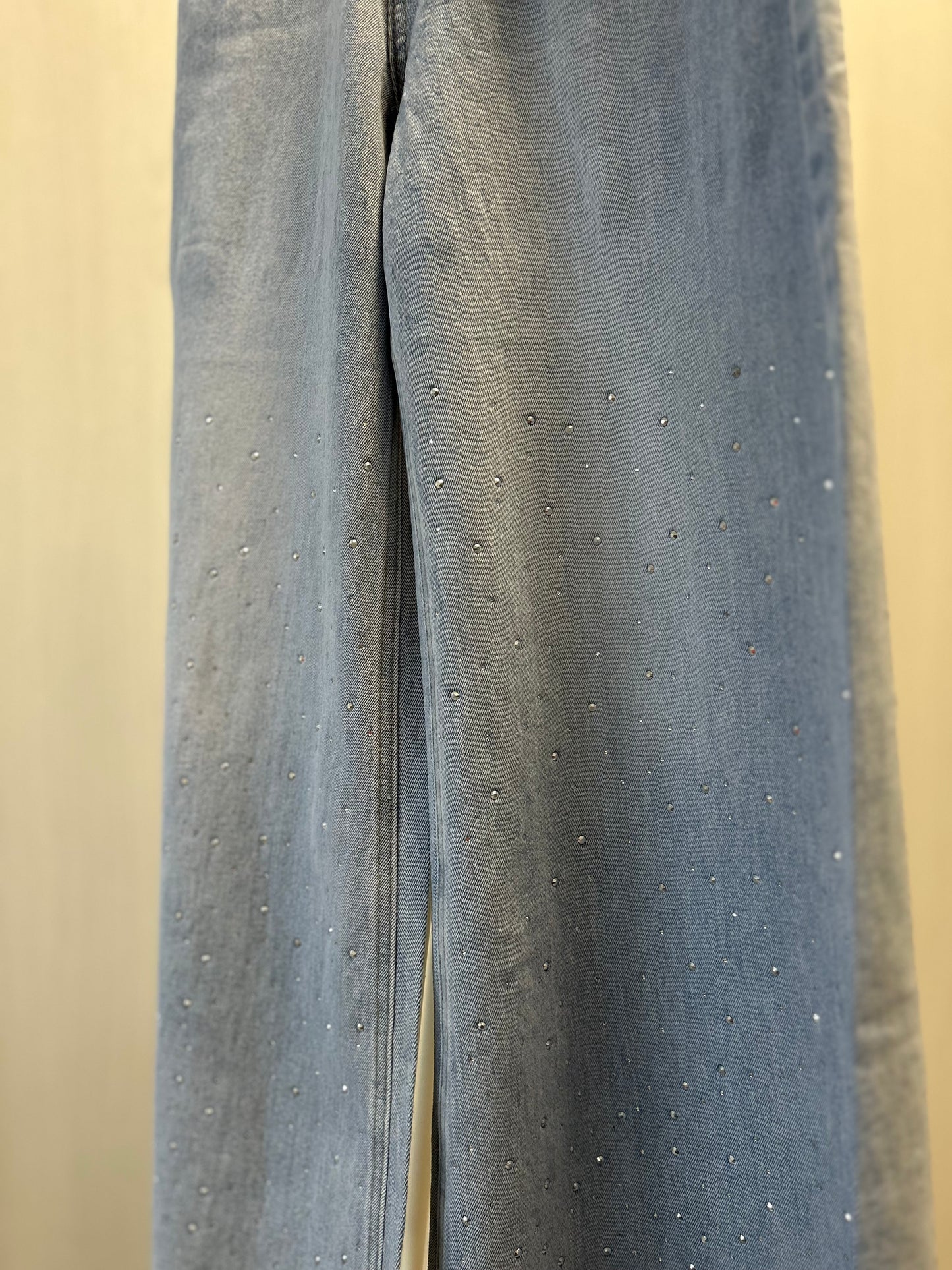 JEANS PALAZZO GLITTERATO
