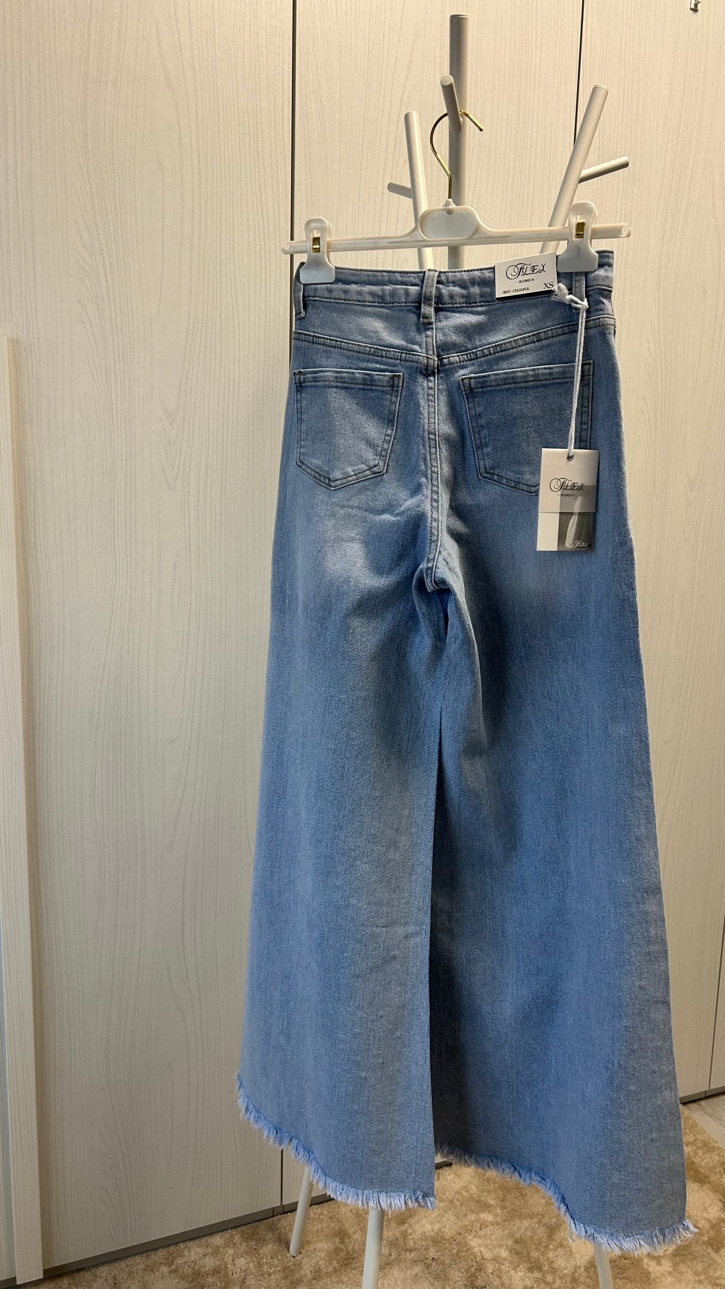 JEANS PALAZZO GLITTERATO