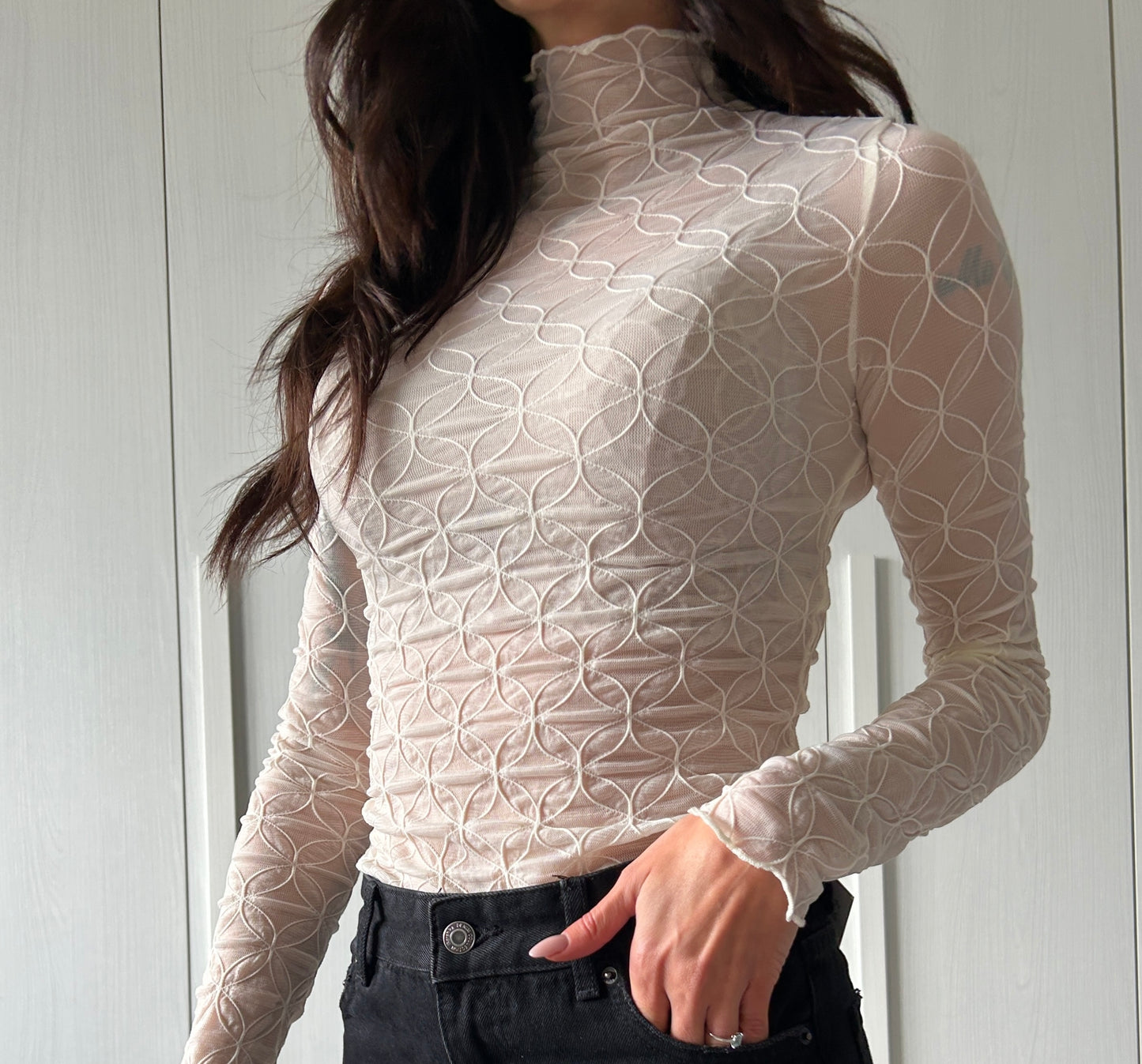 MAGLIA VELATA CREMA