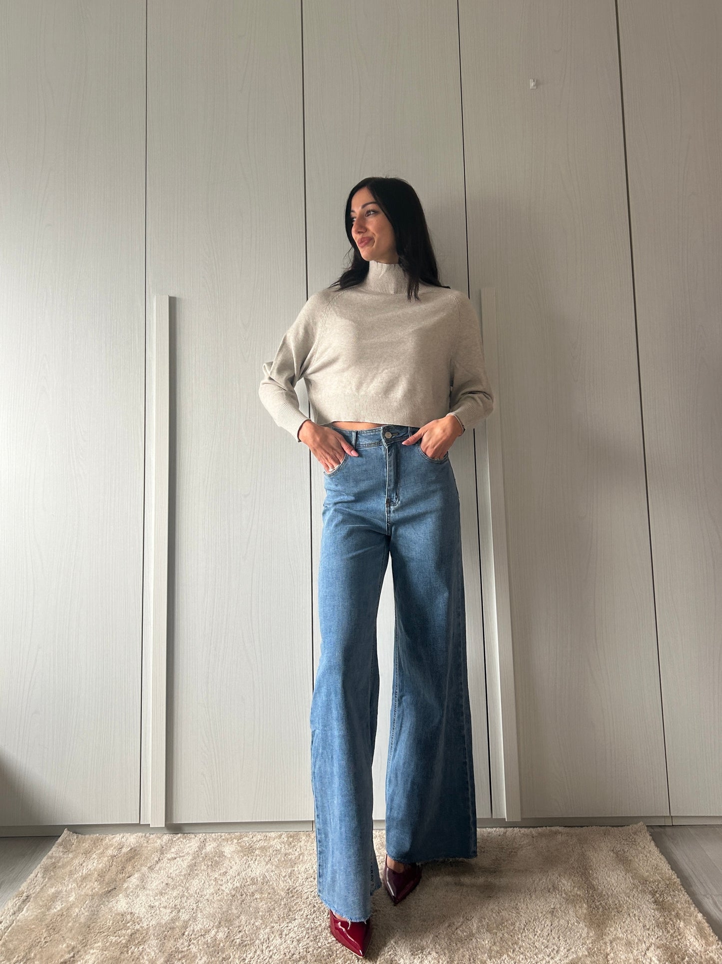 JEANS WIDE LEG ORLO VIVO