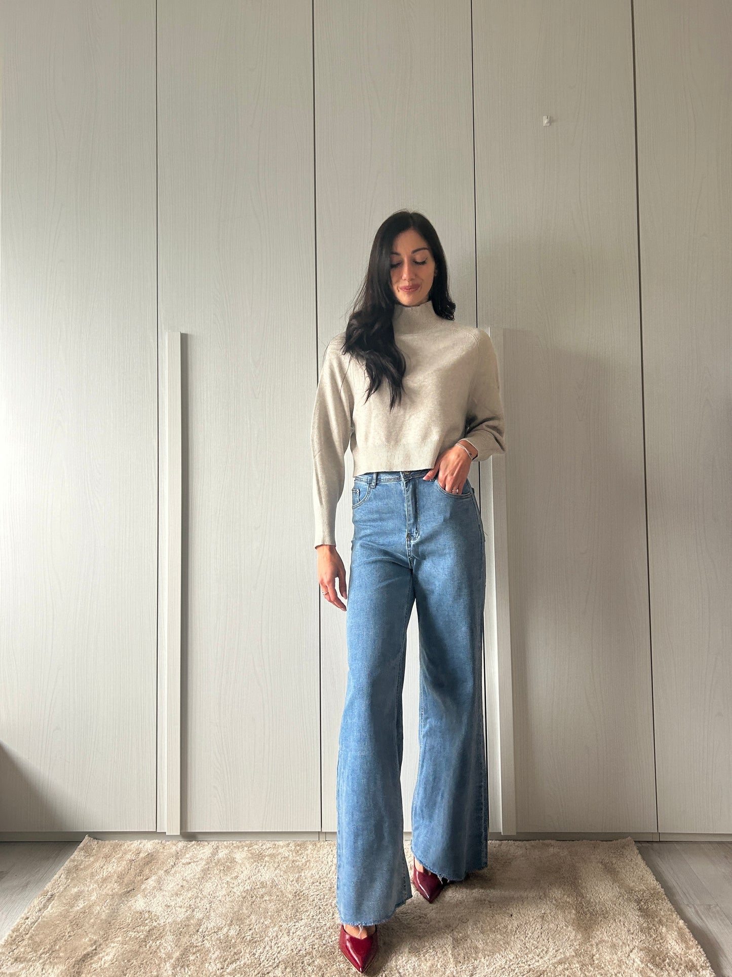 JEANS WIDE LEG ORLO VIVO