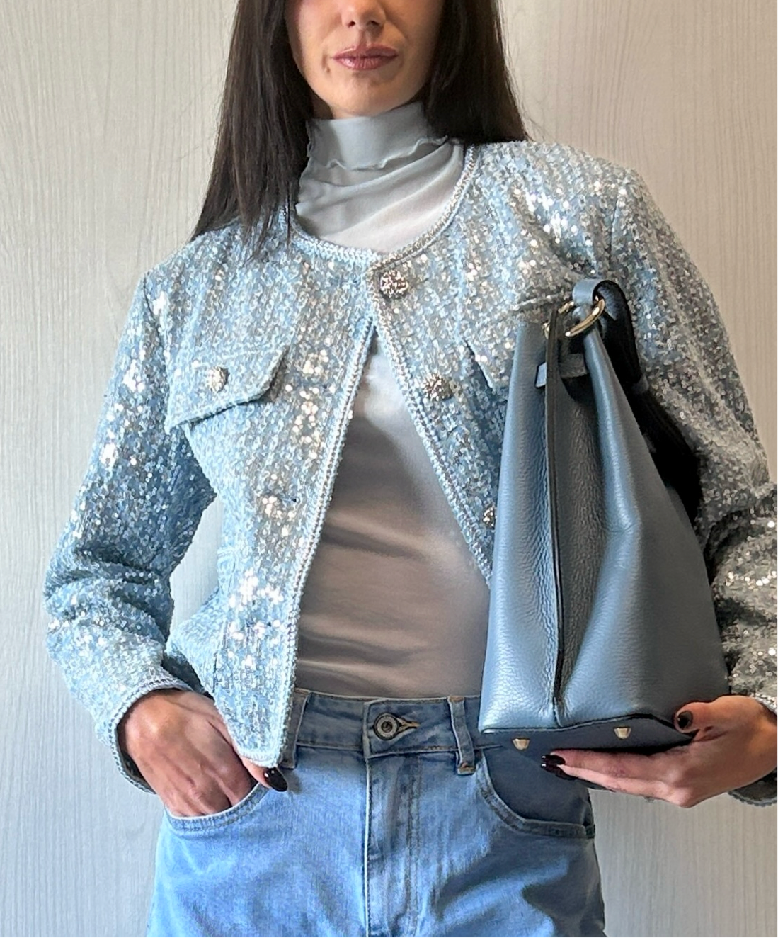 MAGLIA VELATA CON ARRICCIATURA