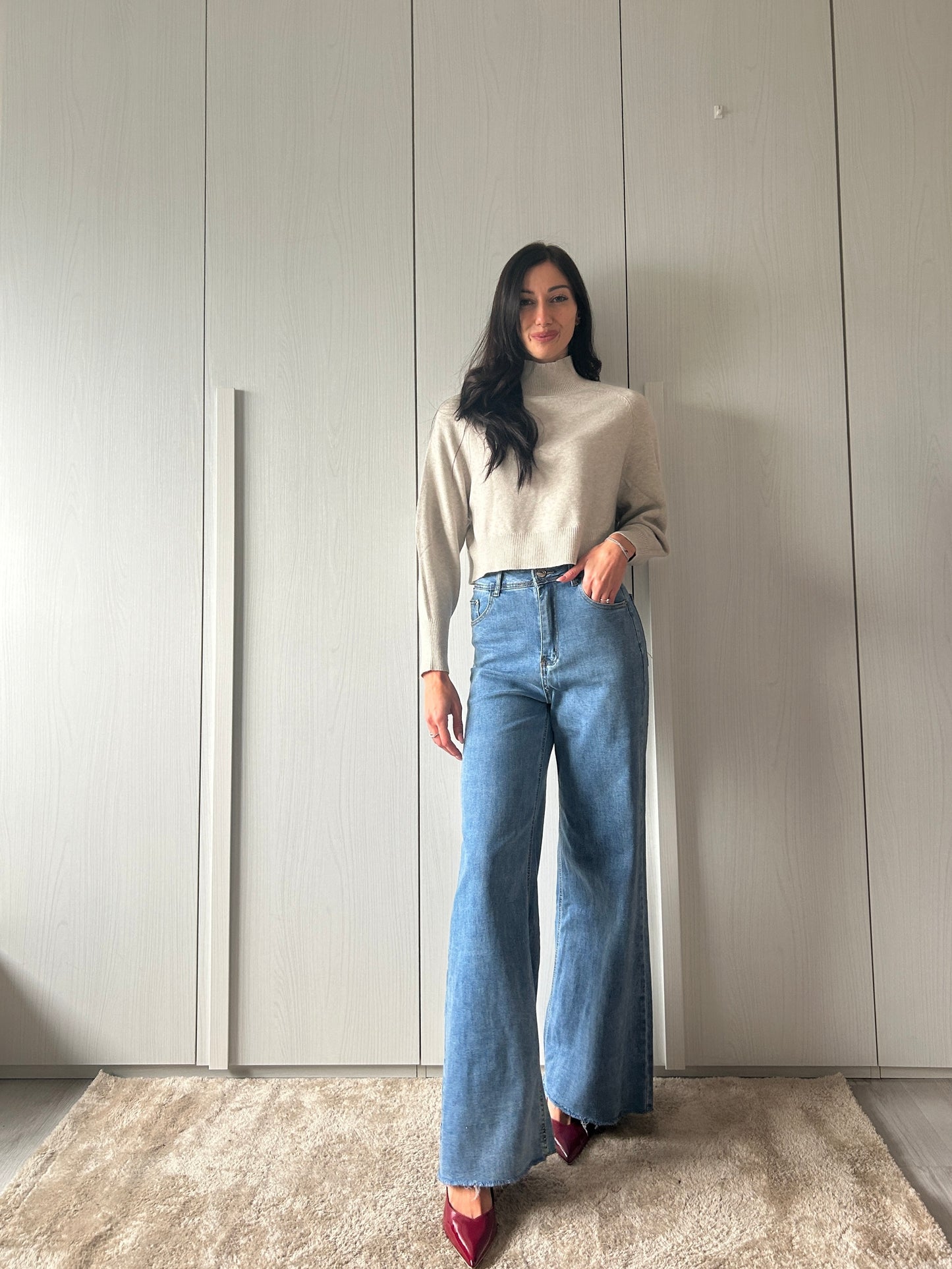 JEANS WIDE LEG ORLO VIVO