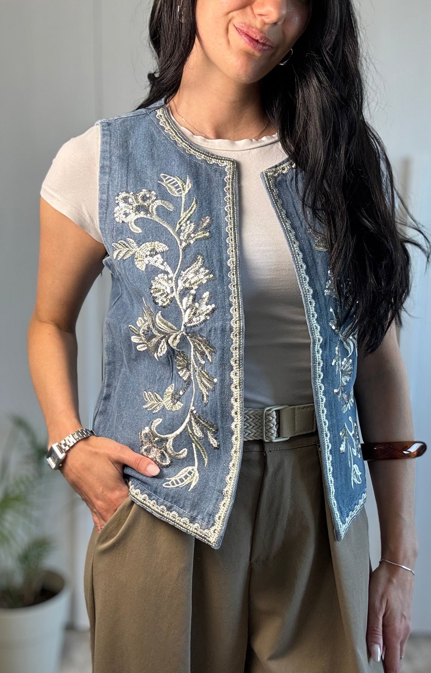 GILET DENIM “LUMIÈRE”