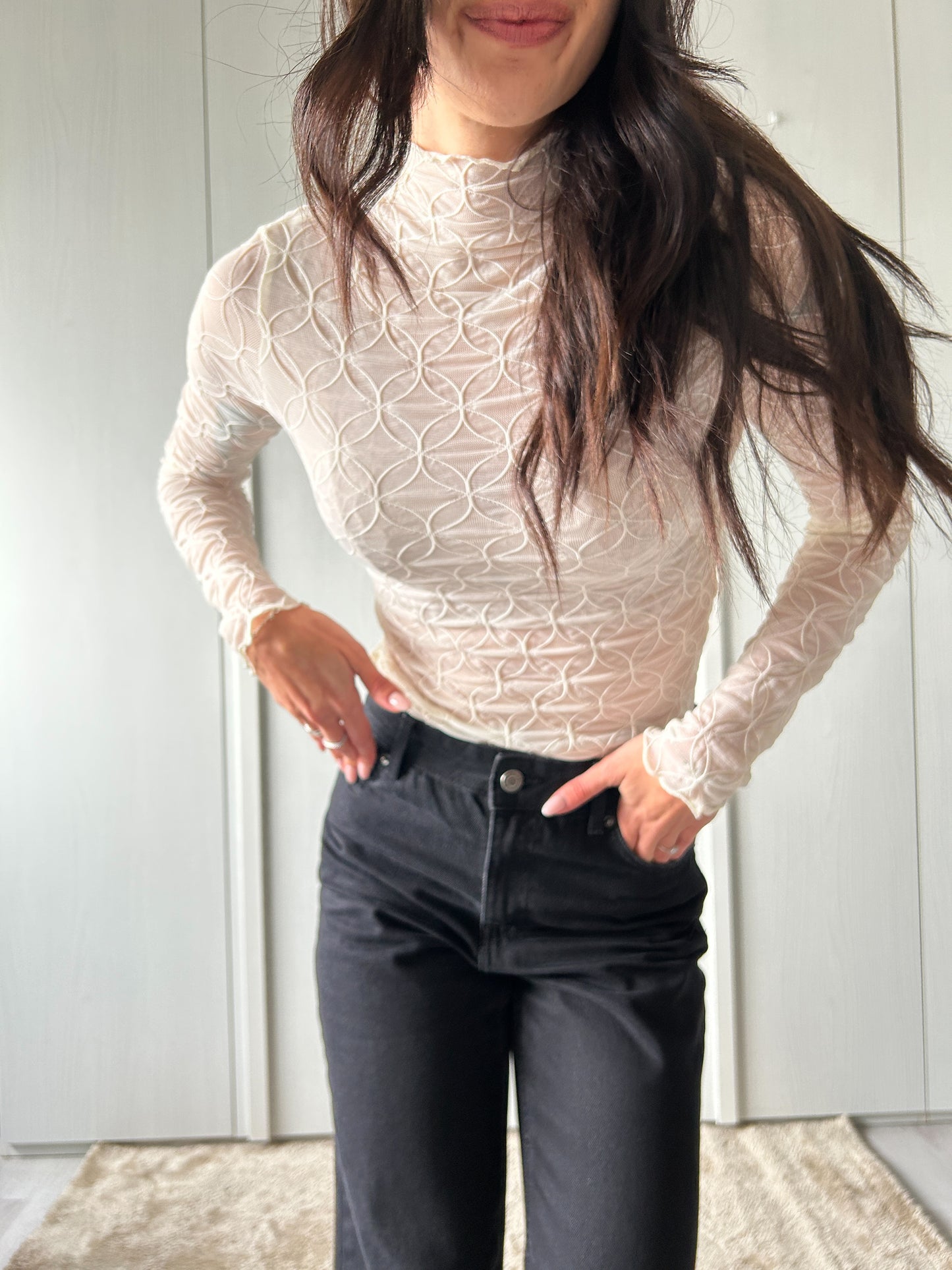 MAGLIA VELATA CREMA
