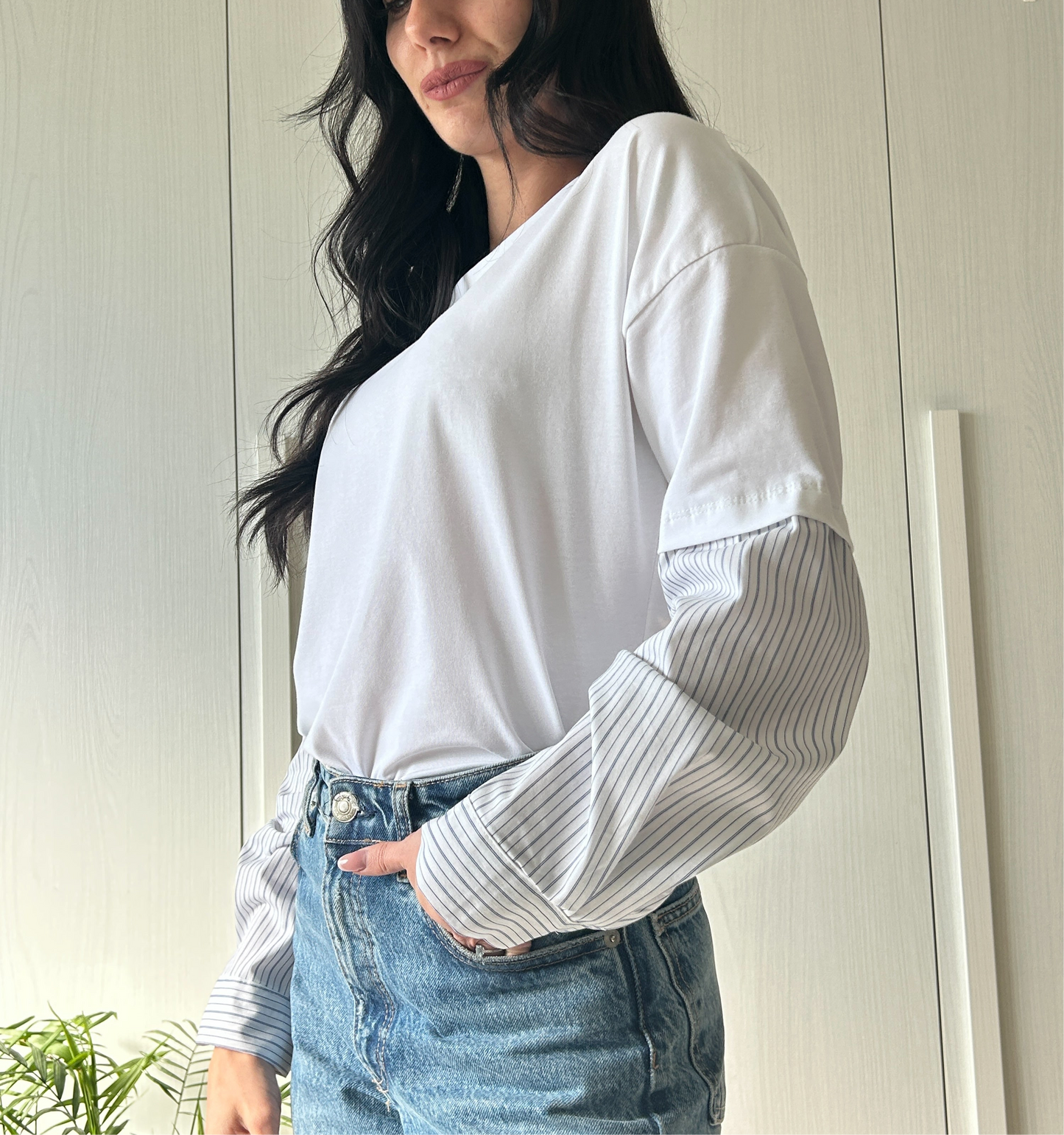 MAGLIA MANICA A CAMICIA