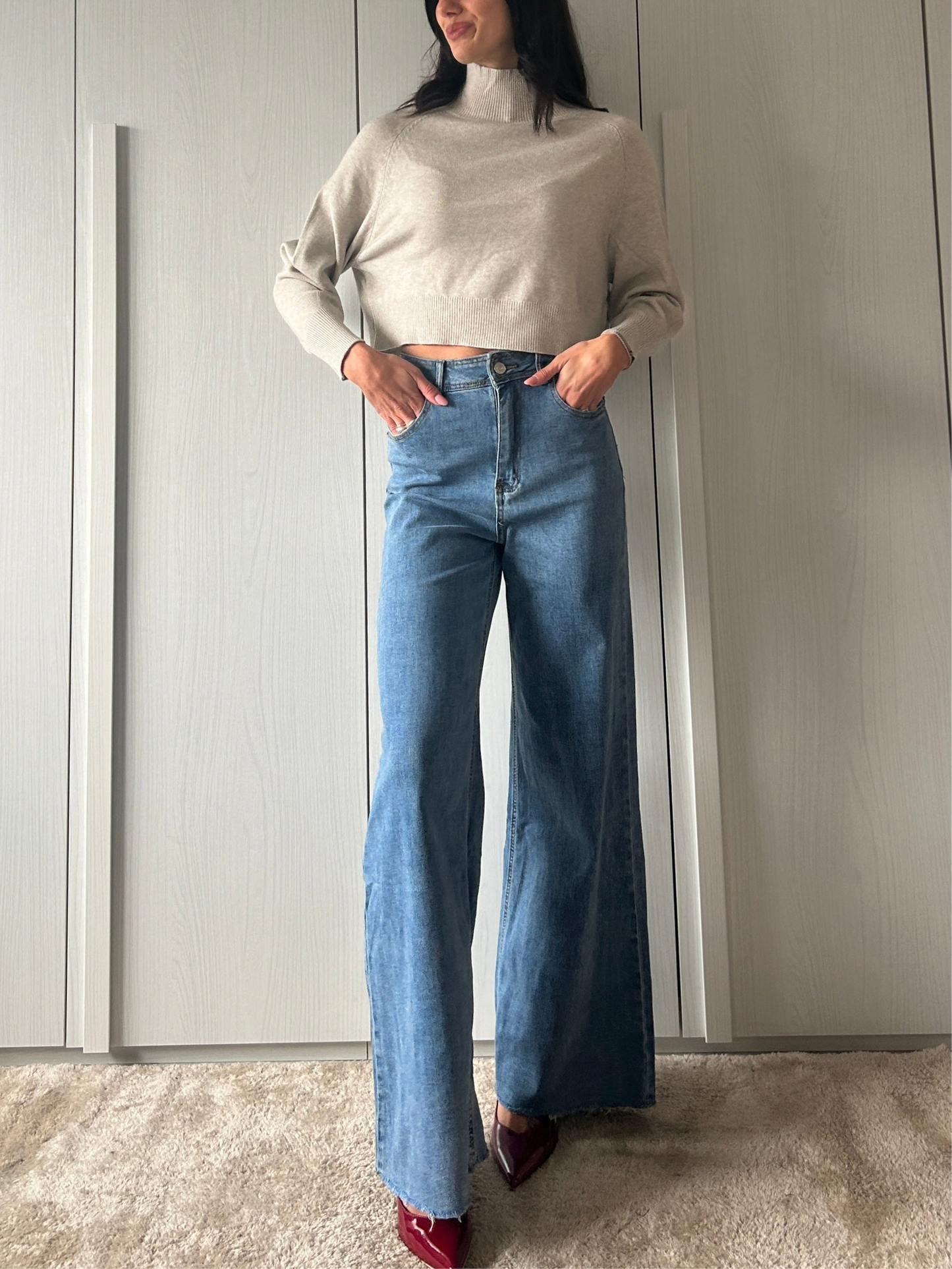 JEANS WIDE LEG ORLO VIVO